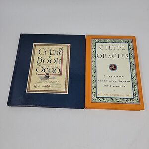 The Celtic Book Lot of 2 Book of the Dead: A Guide for Your Voyage + Oracles